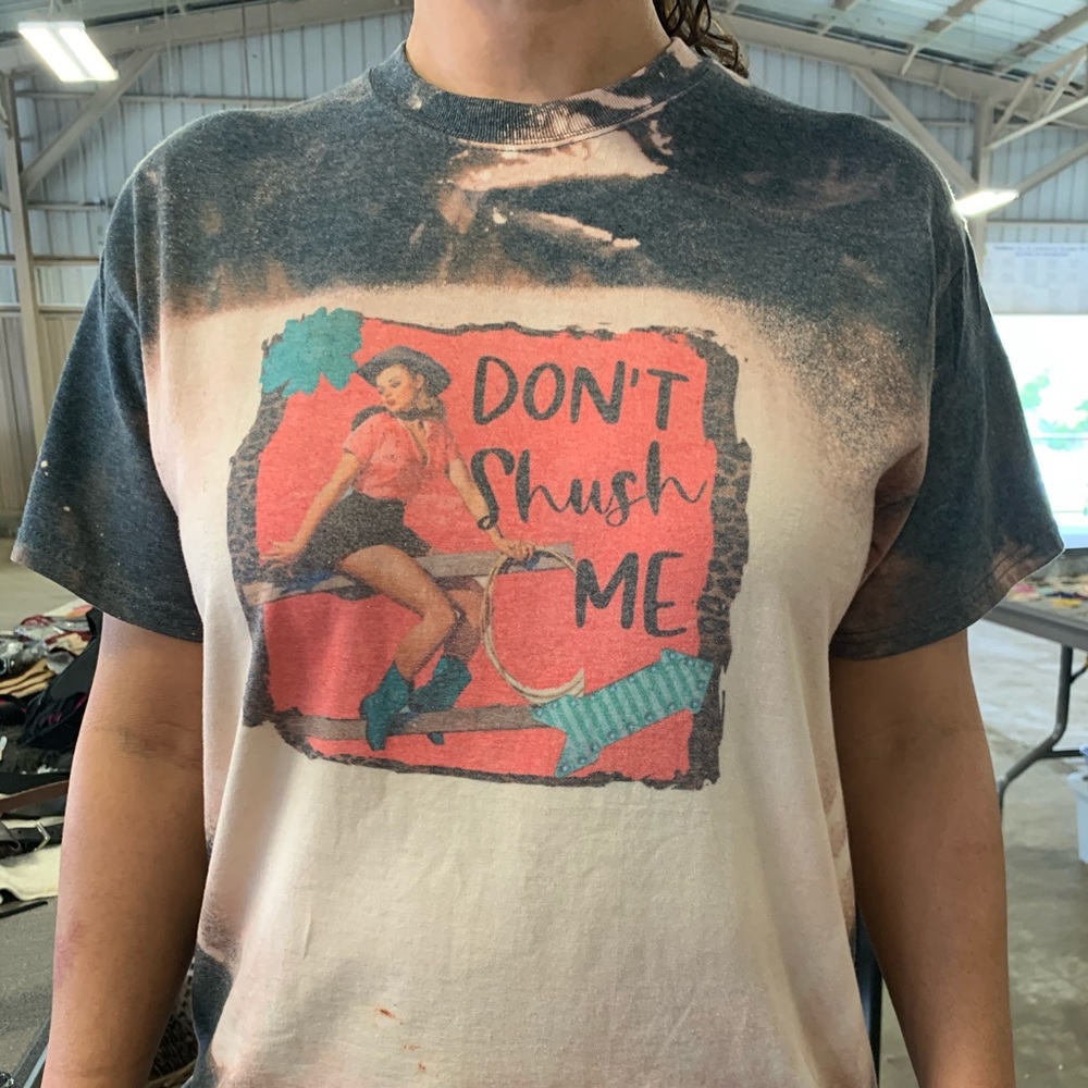 vintage cowgirl tshirt 50/50